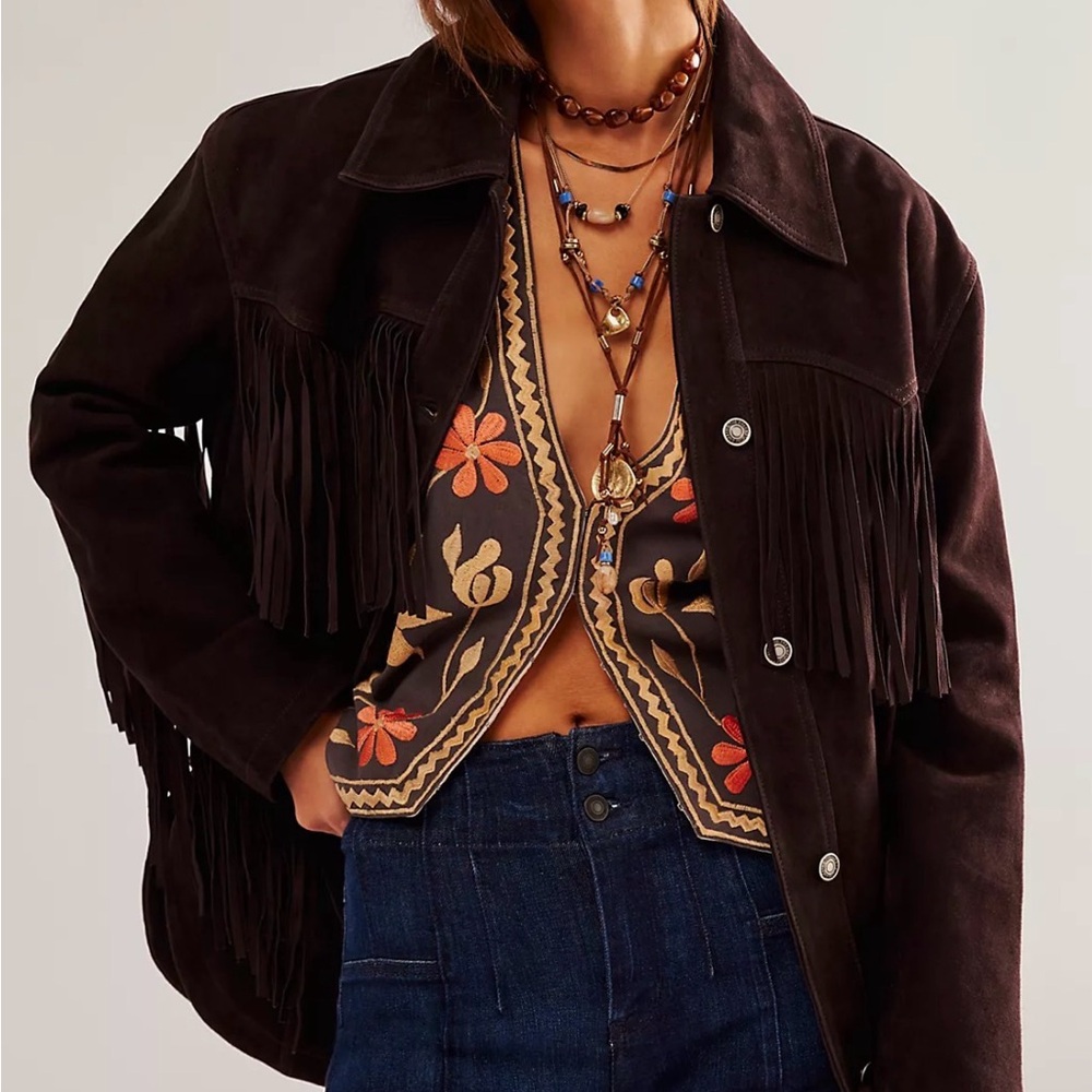 We the Free Fringe Out Suede Women's Jacket